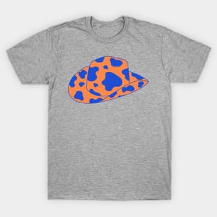 Orange and Light Blue cowboy hat T-Shirt